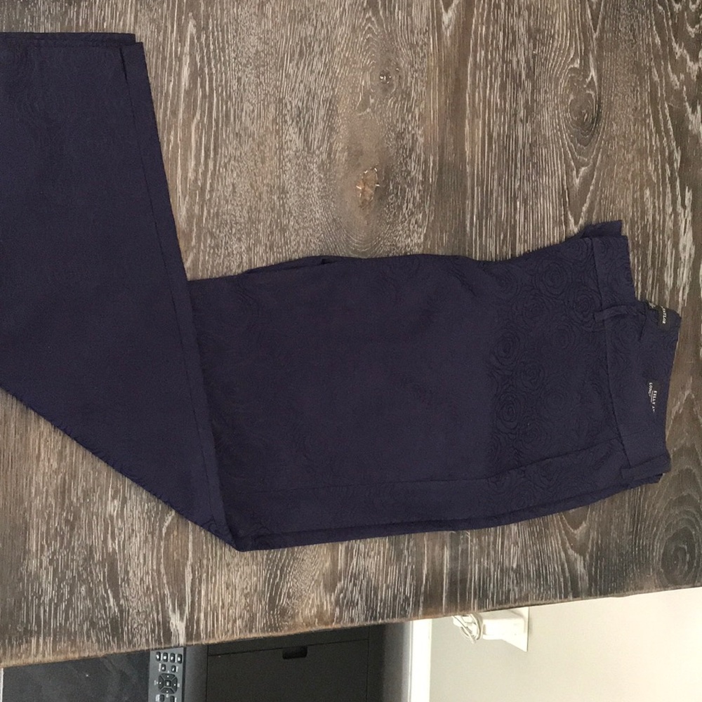 Navy floral dress pants